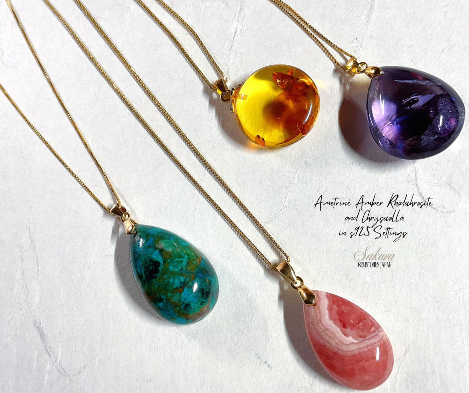 Chrysocolla Drop Pendant / s925 Necklace