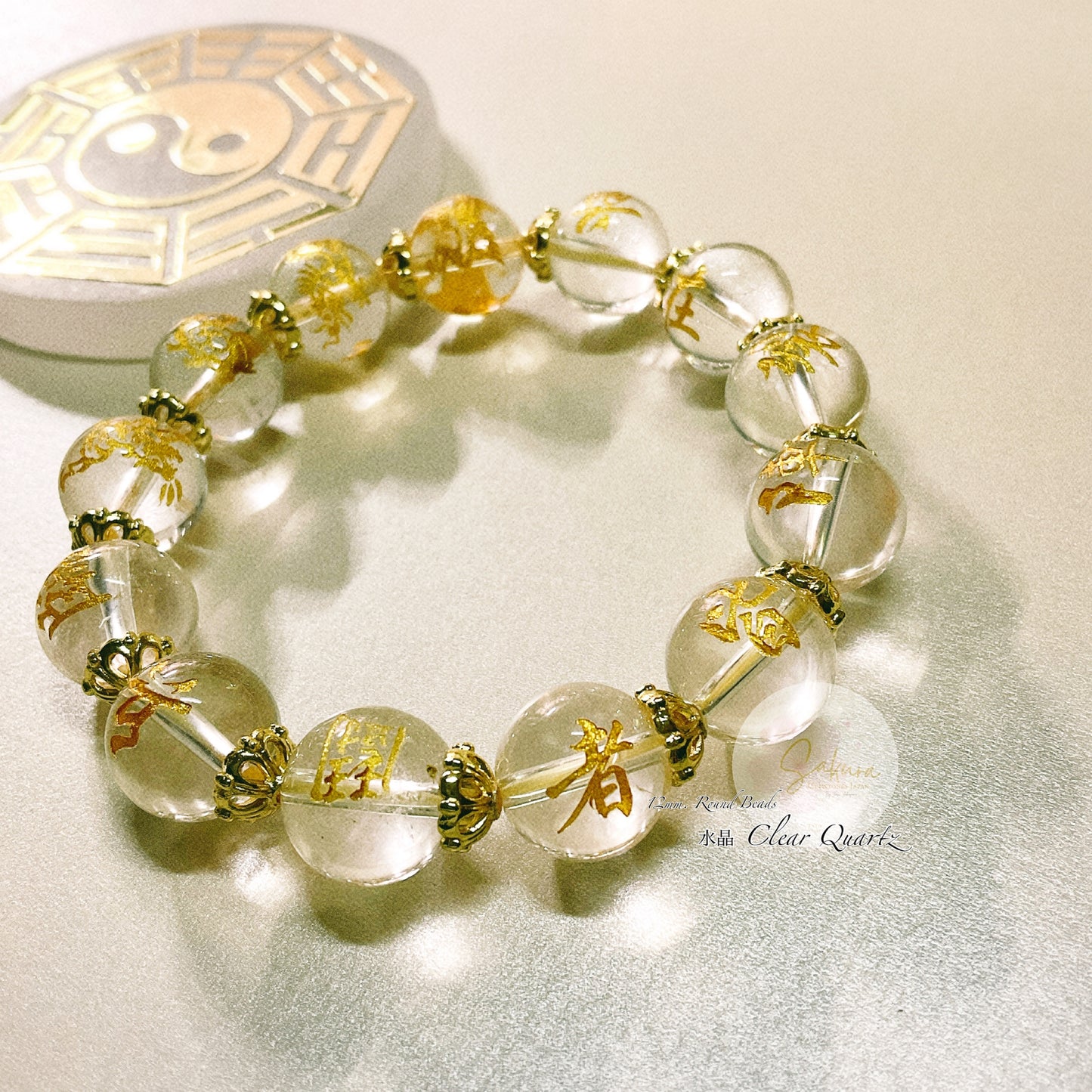 Kujigoshinbo in Clear Quartz 水晶 Bracelet
