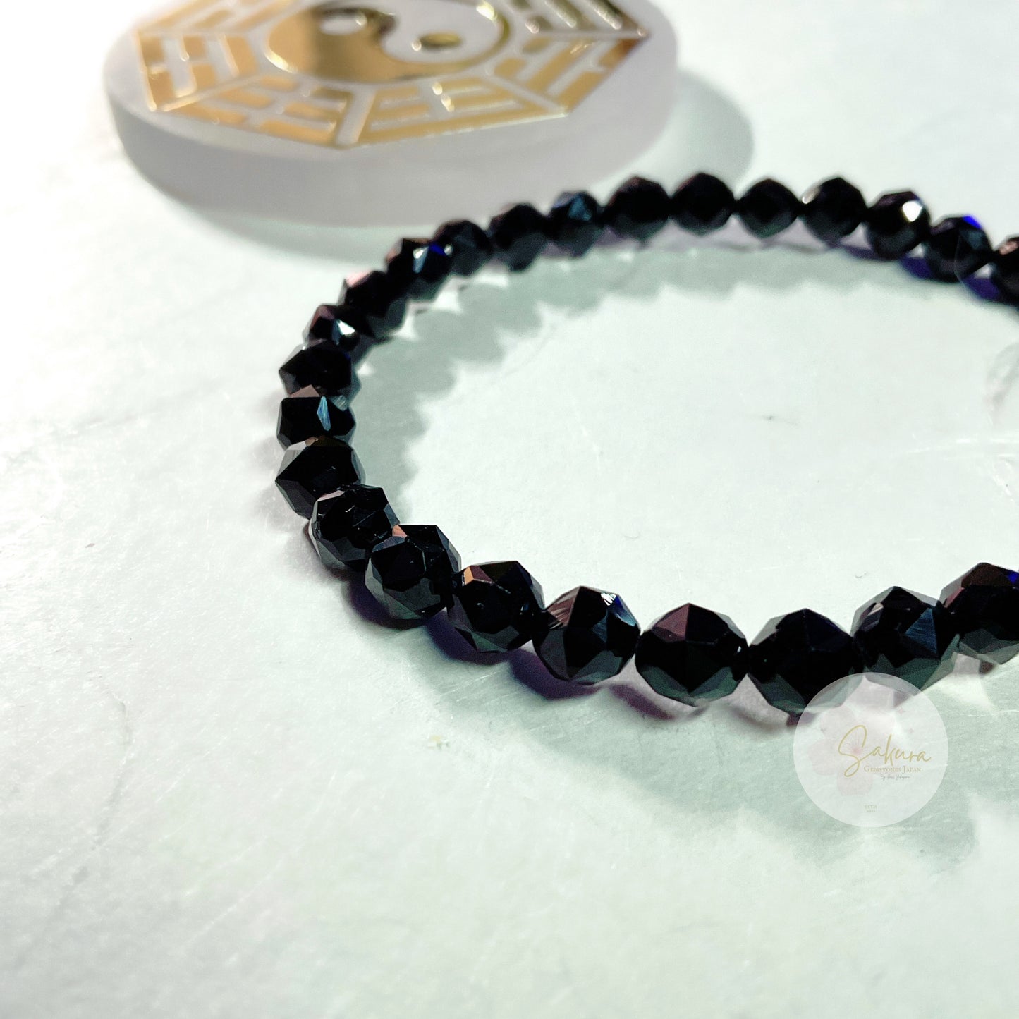 Black SPINEL (faceted - bead) Bracelet