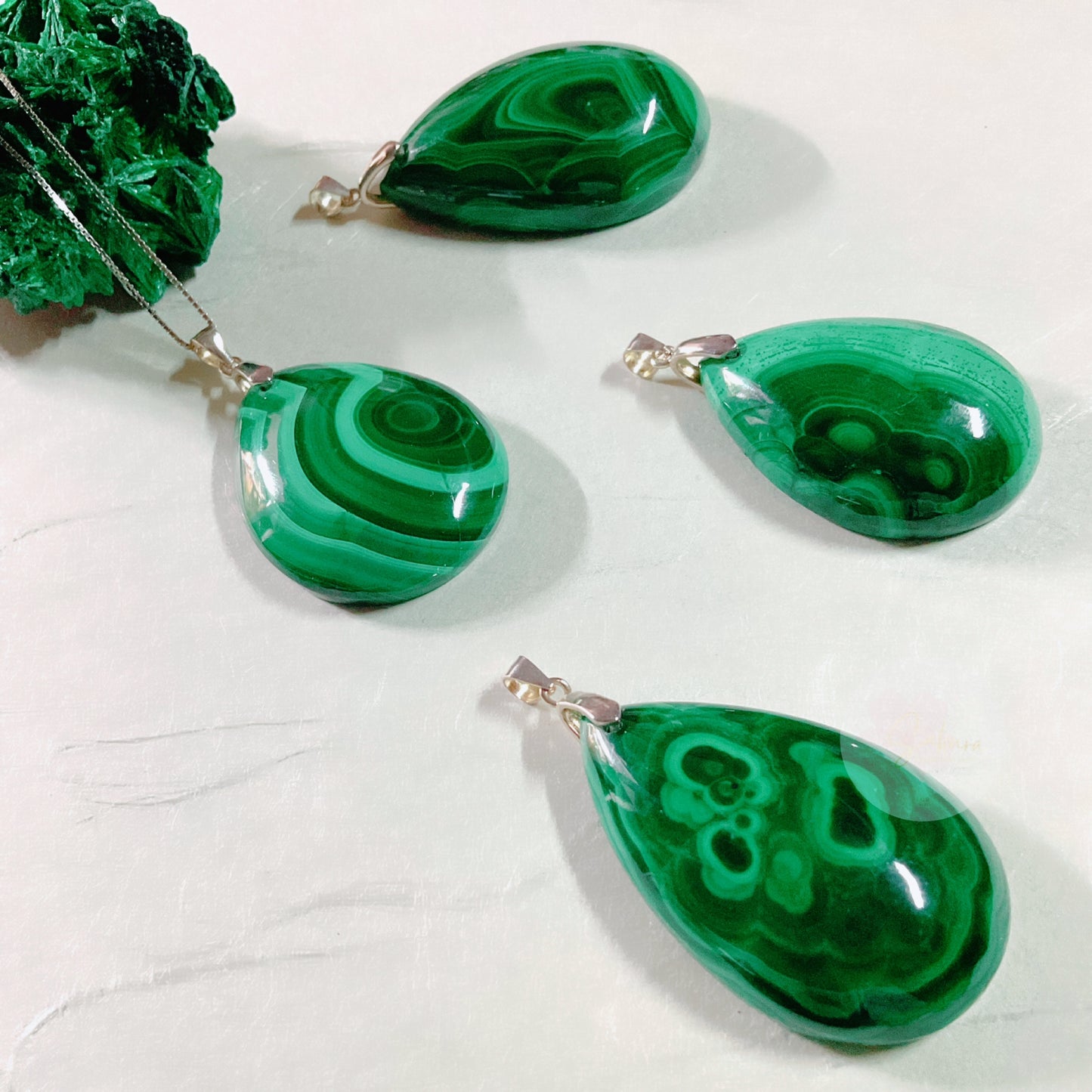 MALACHITE Drop Pendant s925