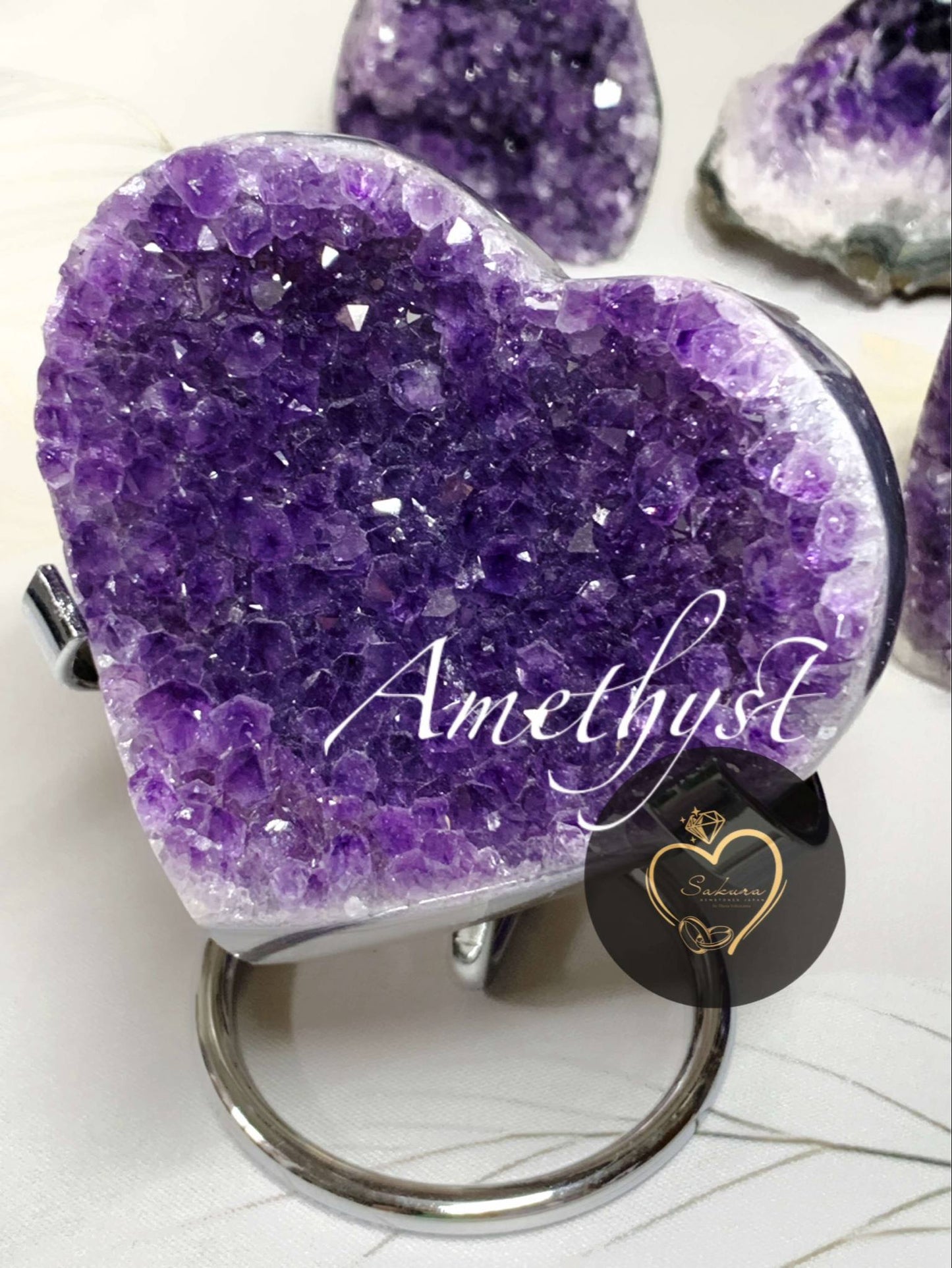 URUGUAY Amethyst HEART💜 CLUSTER