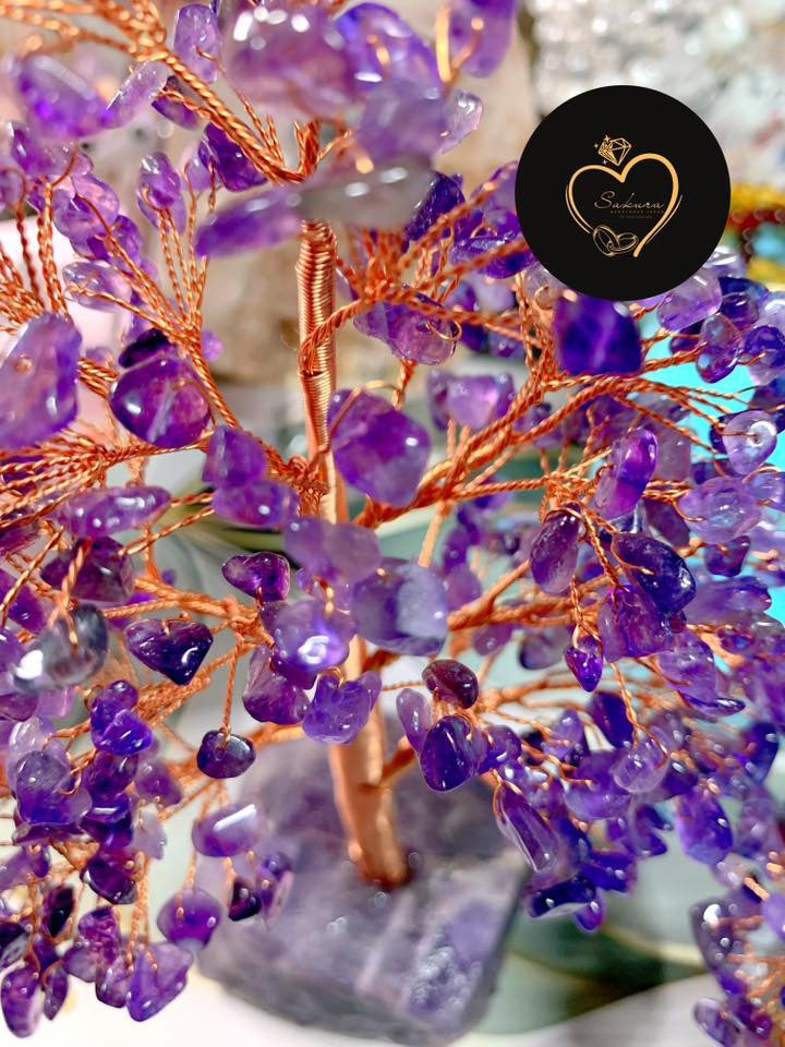 💜 Naturals AMETHYST Crystal tree ( Dream Amethyst Base )