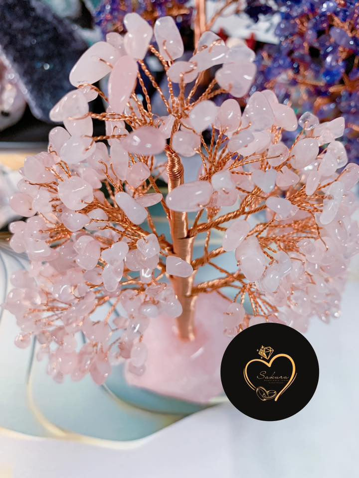 💓 Naturals ROSE QUARTZ Crystal Tree ( Rose Quartz Base )