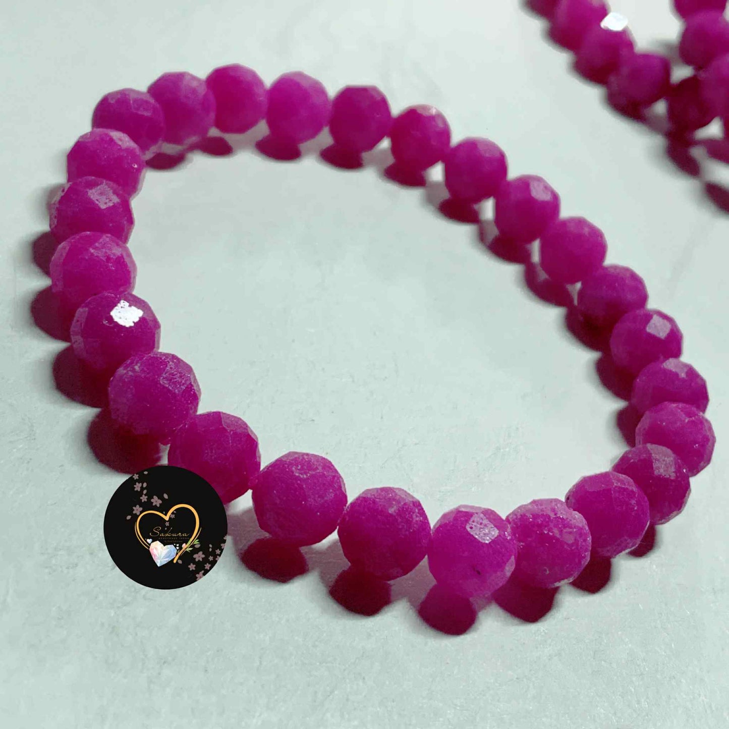 Natural Raw Stone Natural RUBY Bracelet ✨rare✨ NO HEAT TREATMENT ( Birthstone July ~ Cancer ♋️ )