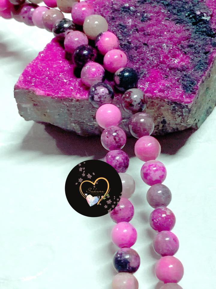 Natural COBALTO IN CALCITE s925 Necklace