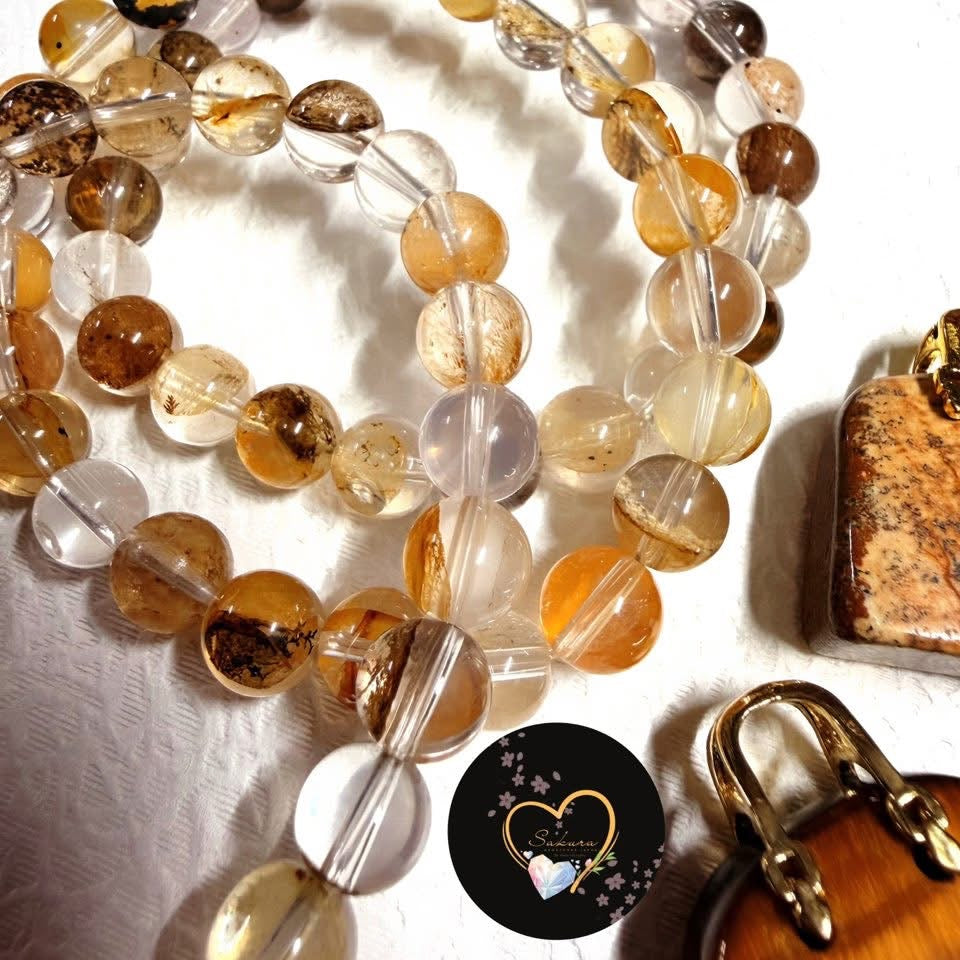 DENDRITIC Golden Healer Quartz Crystal Bracelet