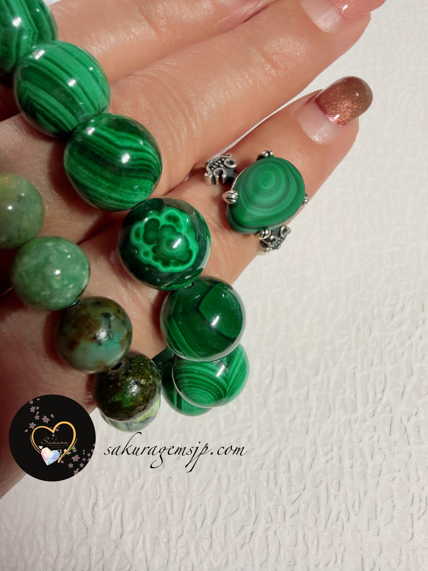 NO.1 Beautiful x Alluring Natural MALACHITE Stone Bracelet