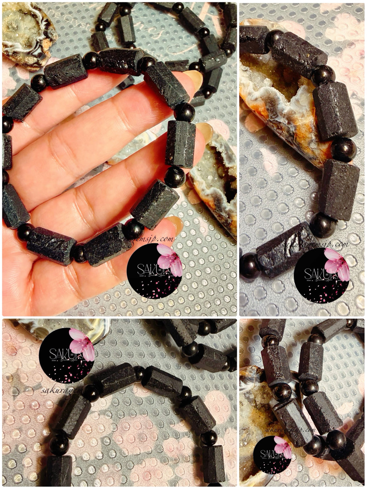 Raw Black Tourmaline Bracelet ( rooted-deep )