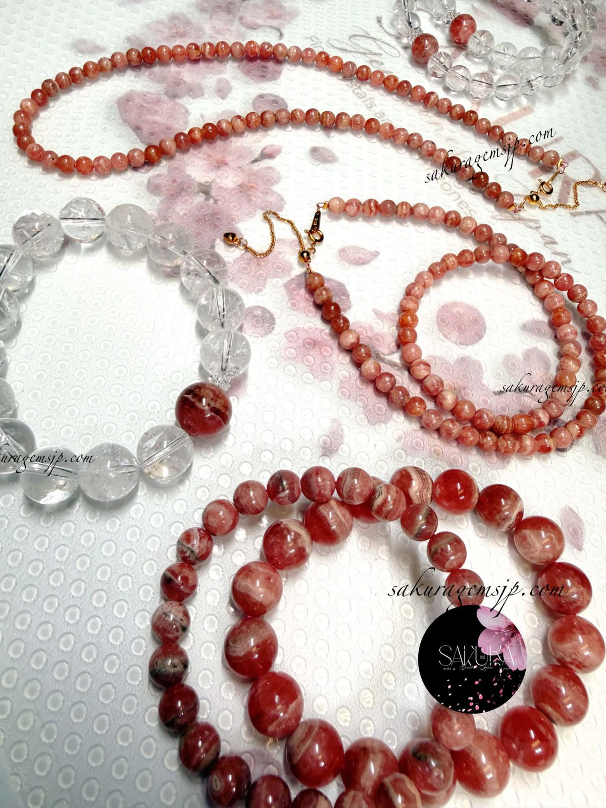 Rodhochrosite x Himalayan Quartz Bracelet