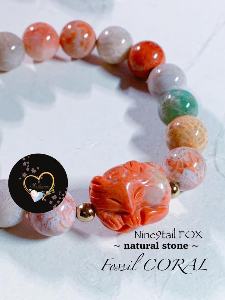 FOSSIL CORAL 🪸 Bracelet 9TAilFOX 🦊 Charms Bracelet