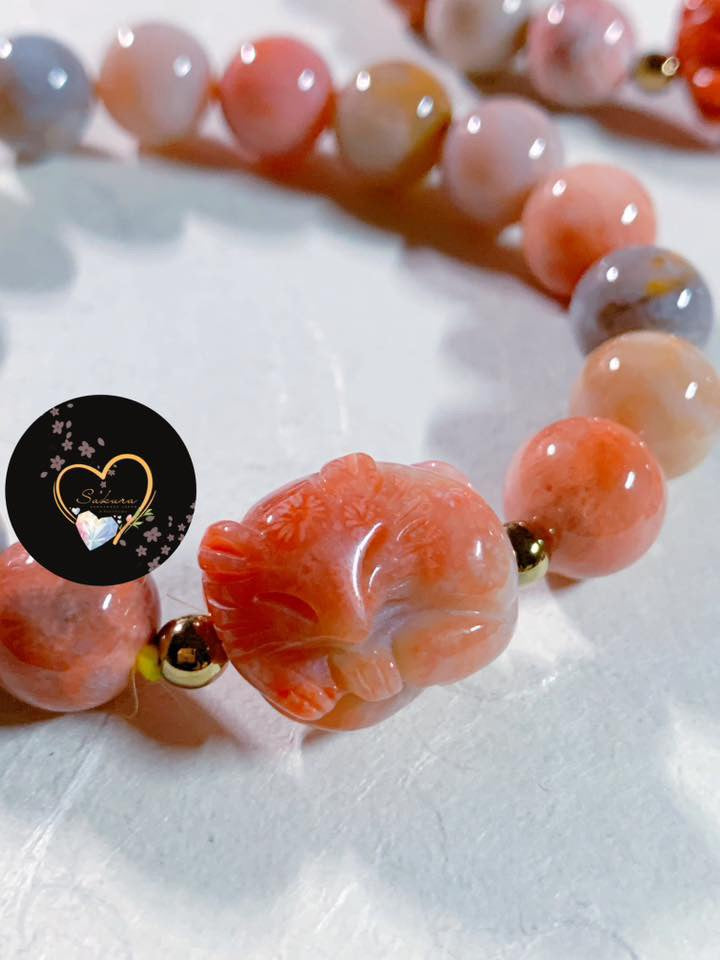 FOSSIL CORAL 🪸 Bracelet 9TAilFOX 🦊 Charms Bracelet