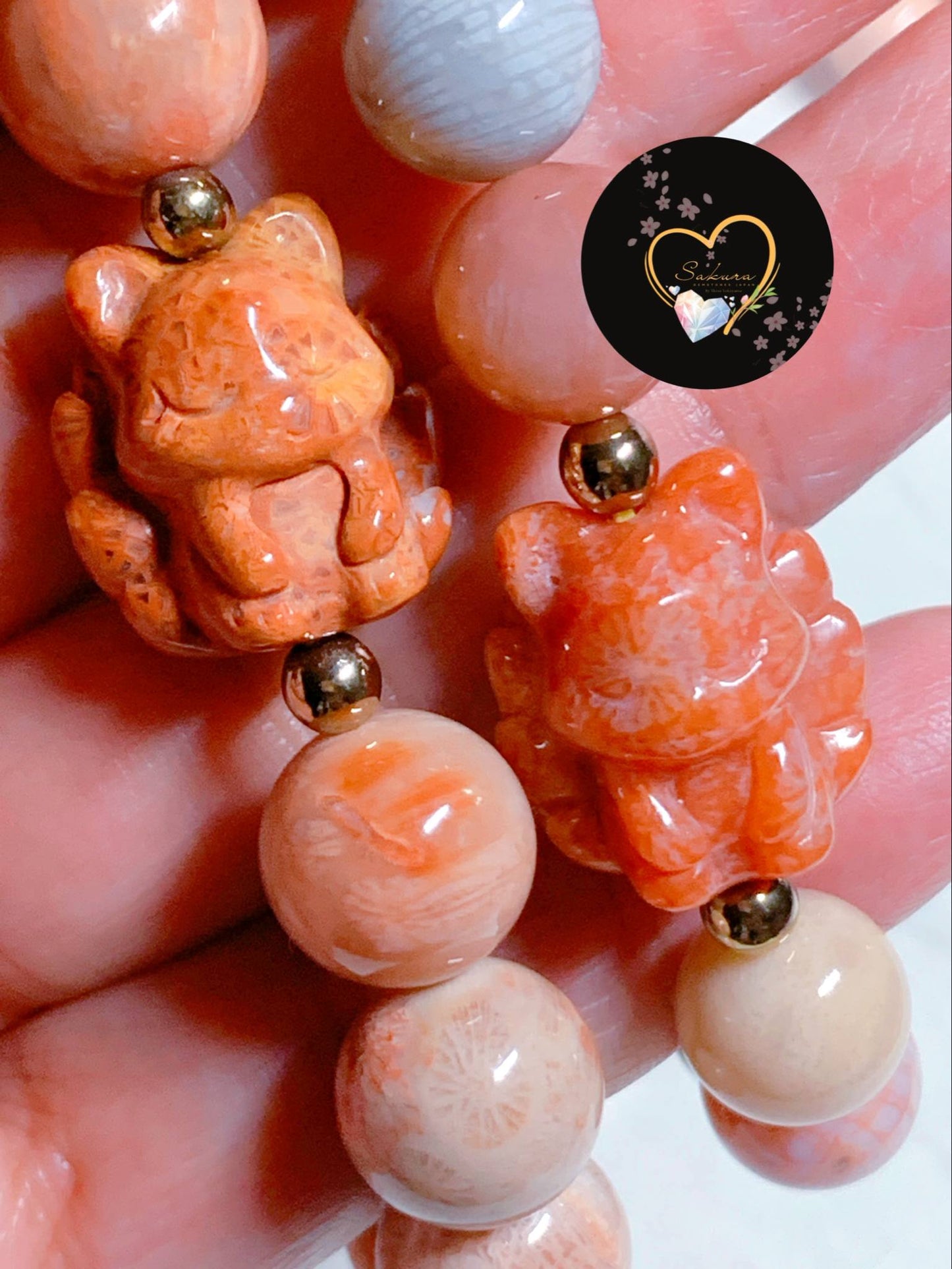 FOSSIL CORAL 🪸 Bracelet 9TAilFOX 🦊 Charms Bracelet