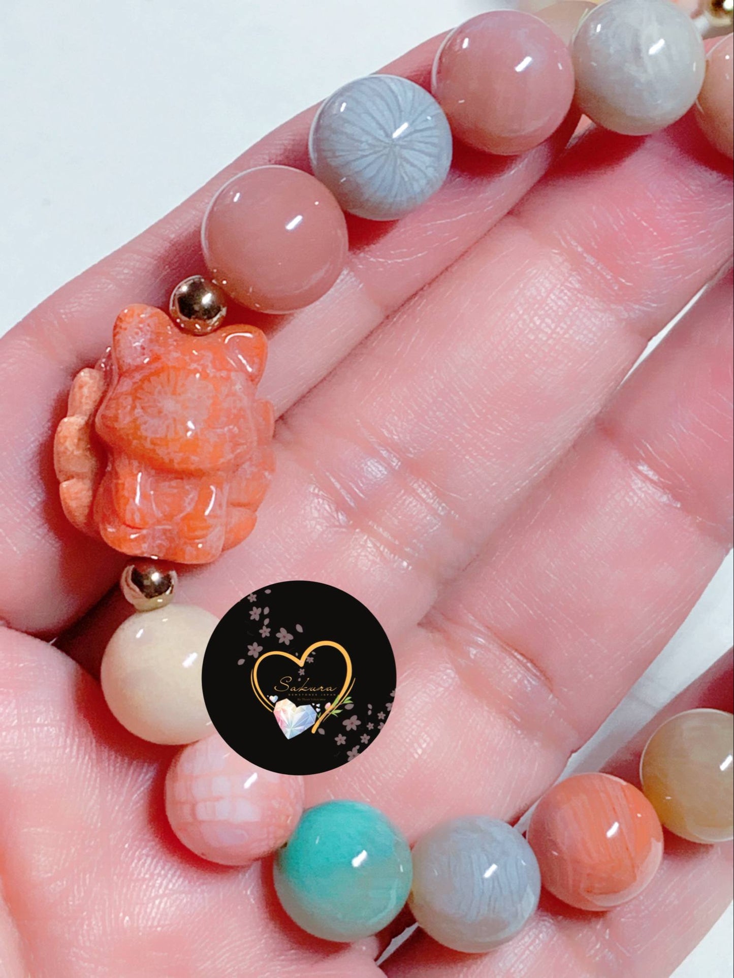 FOSSIL CORAL 🪸 Bracelet 9TAilFOX 🦊 Charms Bracelet