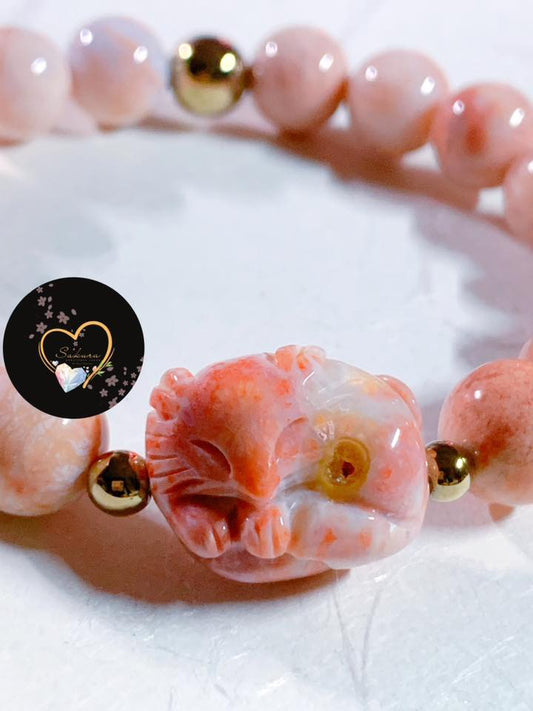 FOSSIL CORAL 🪸 Bracelet 9TAilFOX 🦊 Charms Bracelet