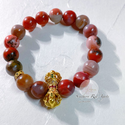 Southern RED Agate ~ Vajra Bracelet ~