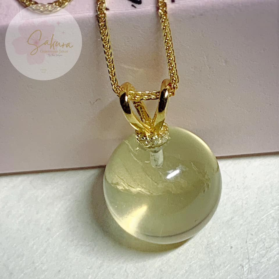 Natural Citrine s925 Necklace Pendant