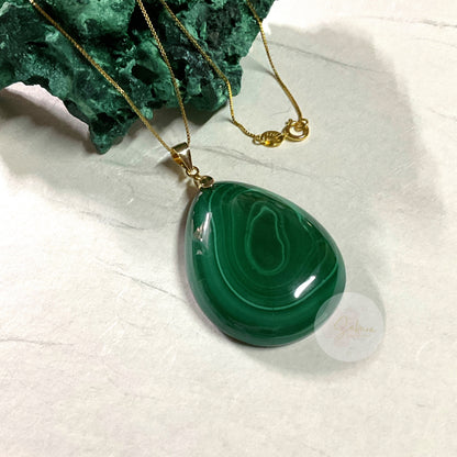 Malachite Drop Pendants s925