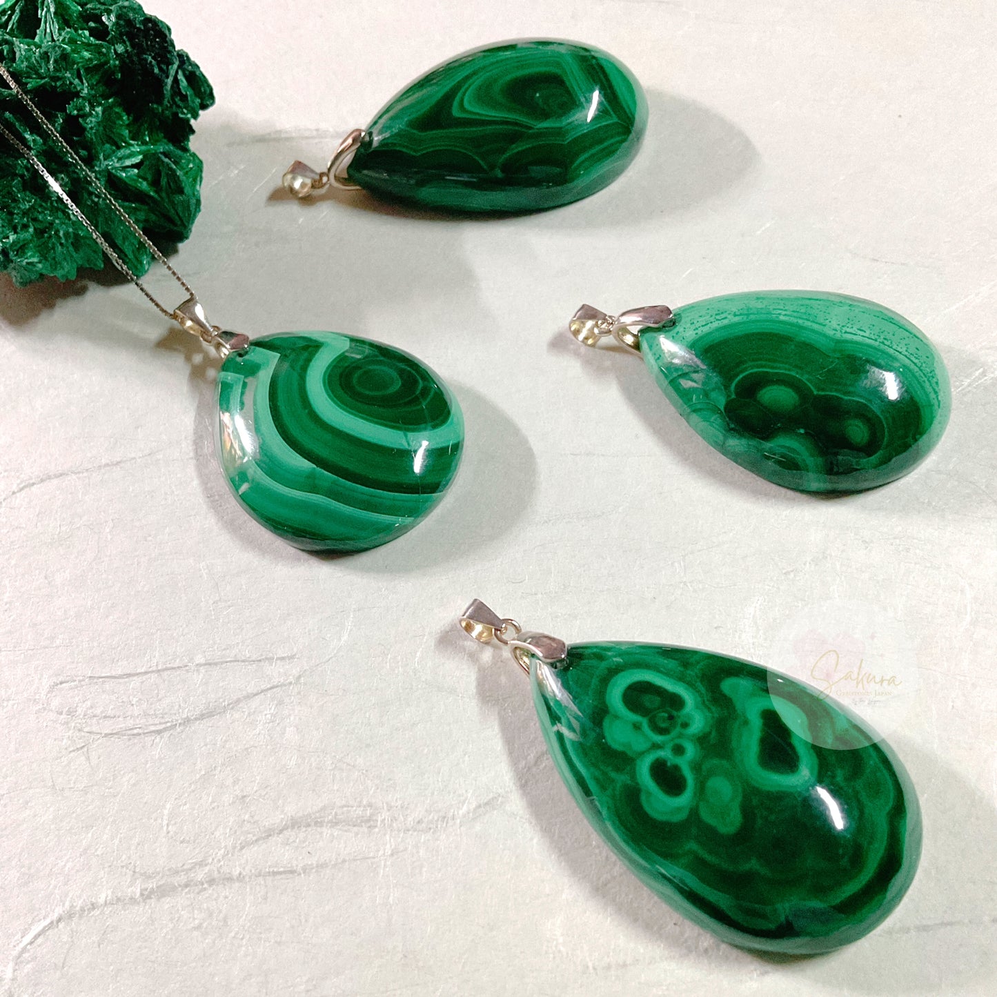 MALACHITE Drop Pendant s925