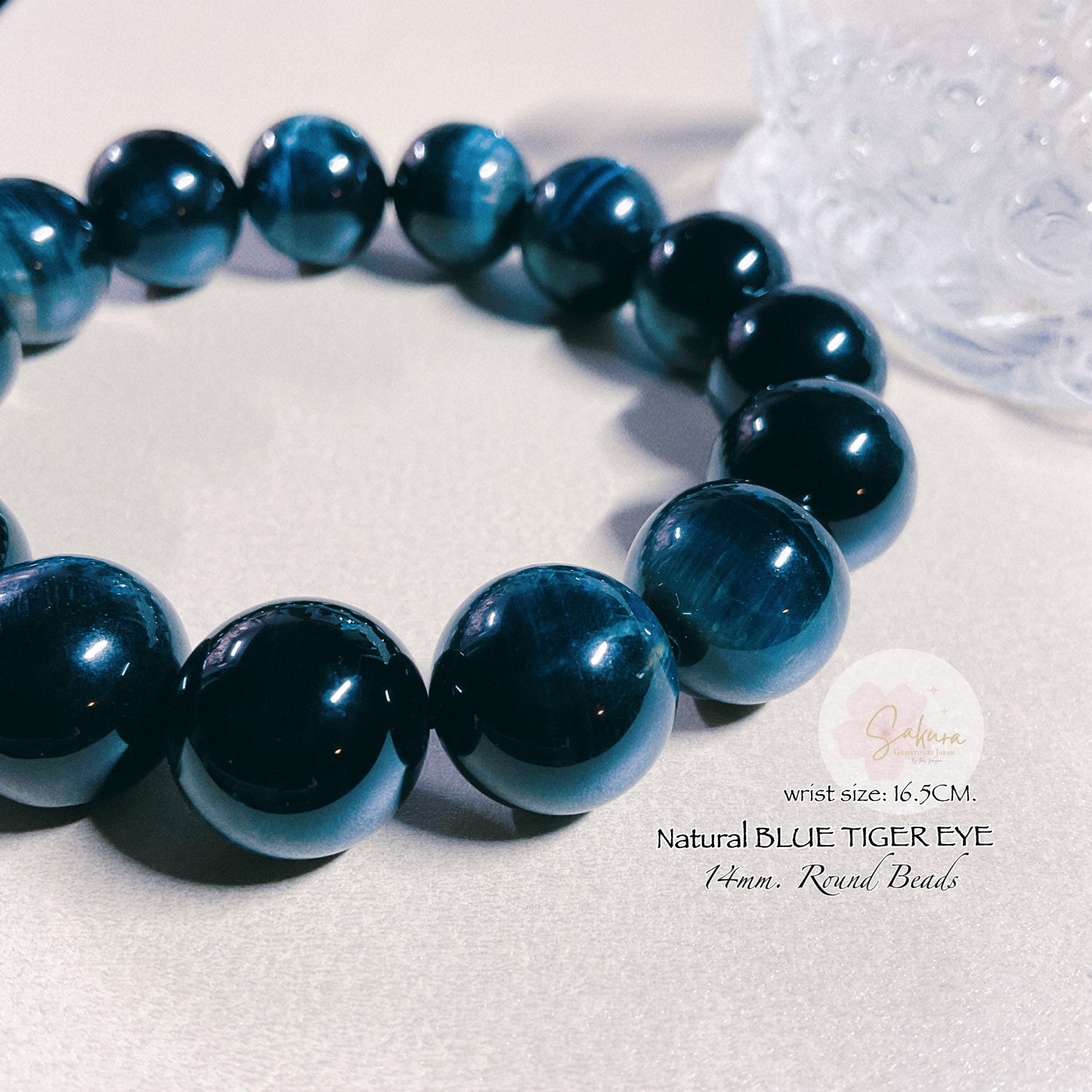 Natural BLUE TIGER EYE Bracelet (unisex)