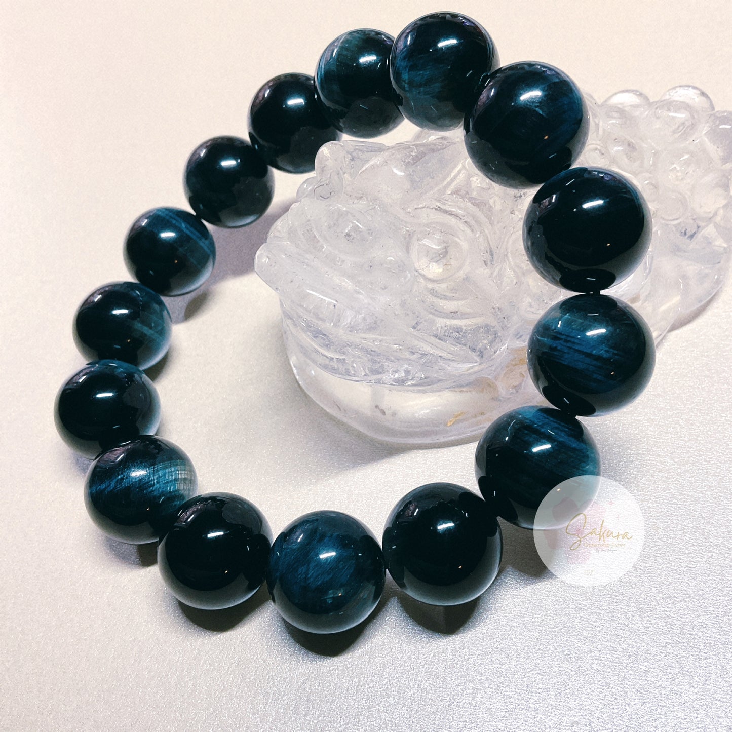 Natural BLUE TIGER EYE Bracelet (unisex)