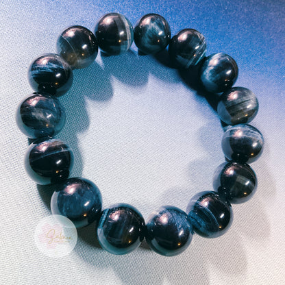 Natural BLUE TIGER EYE Bracelet (unisex)