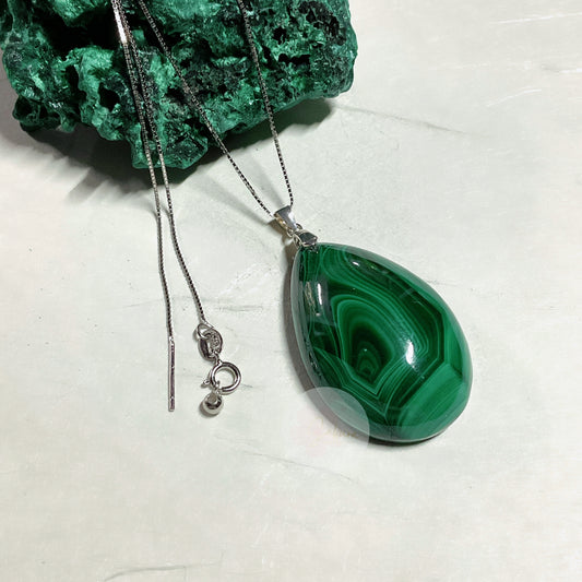 MALACHITE Drop Pendant s925