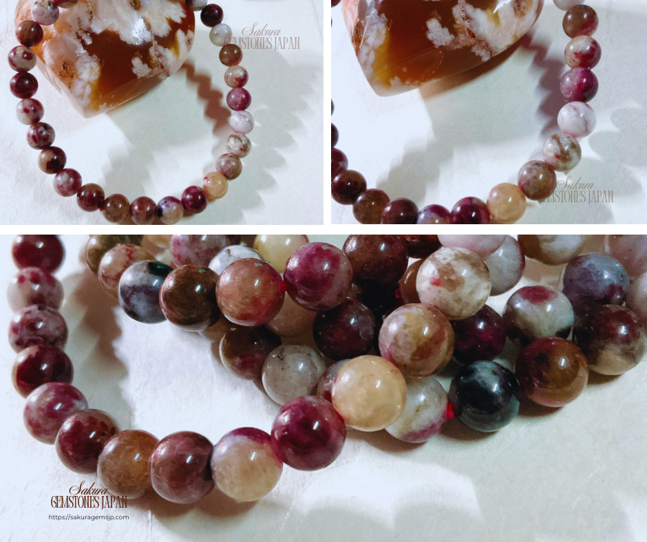 Pink PLUM Tourmaline / PLUM Blossom Tourmaline Bracelet