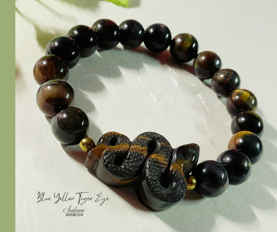 Yellow Blue Tiger’s Eye Bracelet ( desabure by: im sakura )