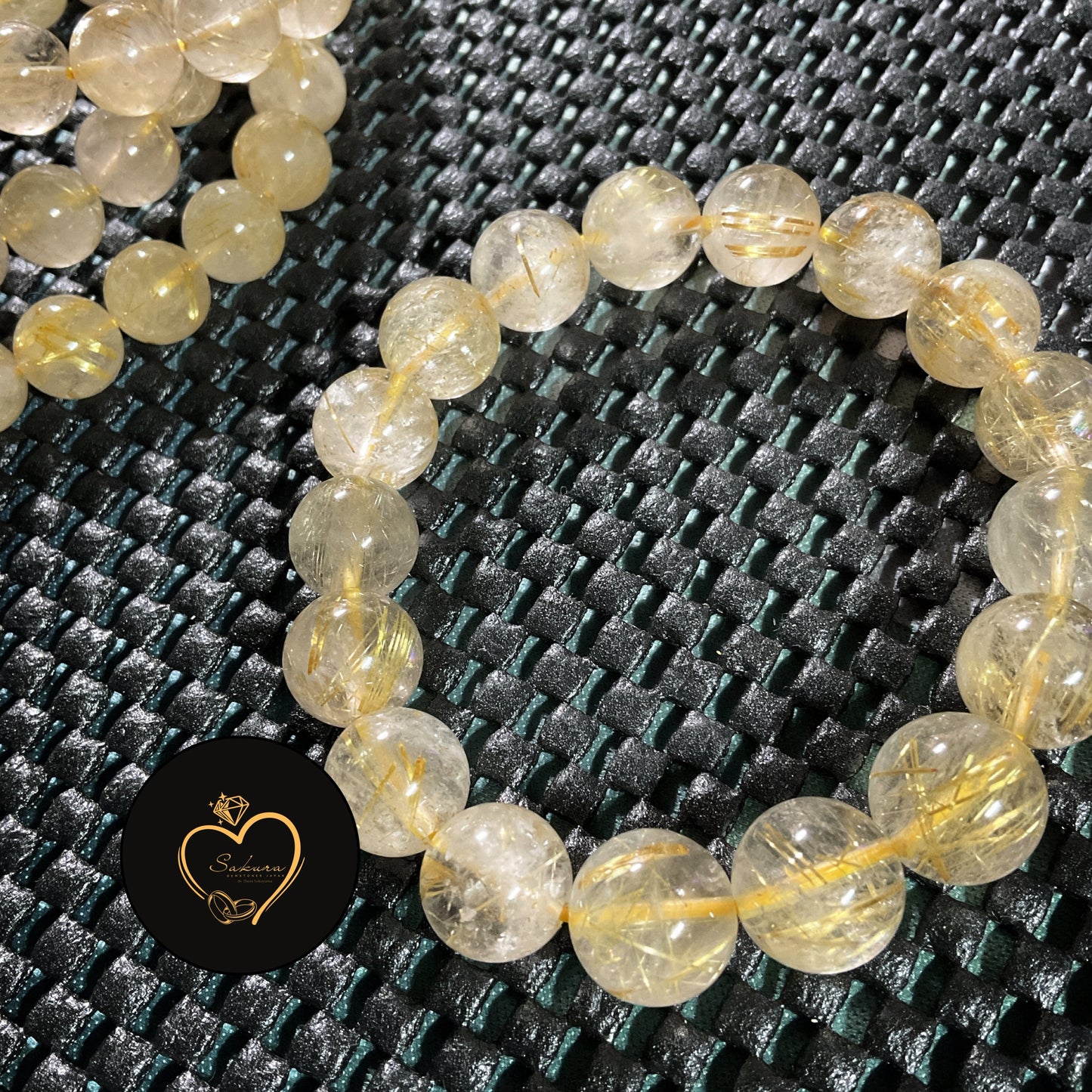 Golden Rutile in Quartz Bracelet