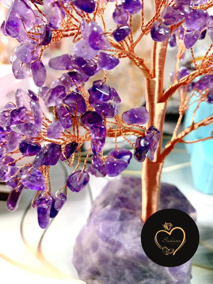💜 Naturals AMETHYST Crystal tree ( Dream Amethyst Base )