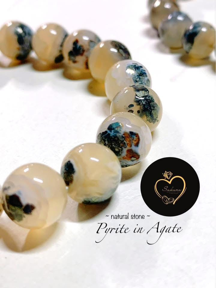 PYRITE in Agate