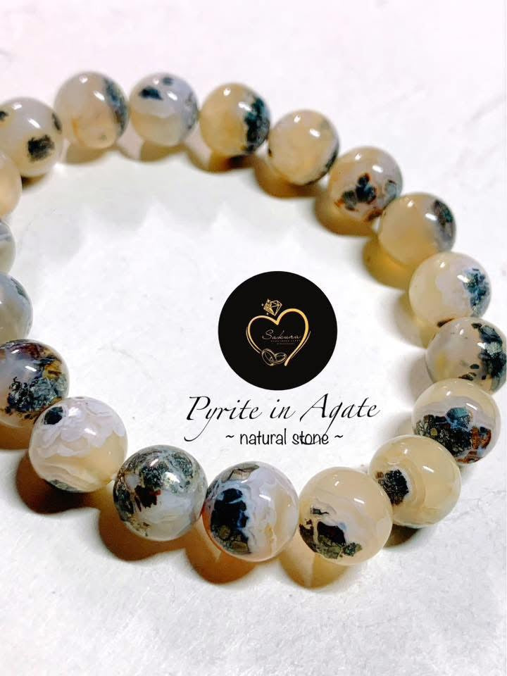 PYRITE in Agate