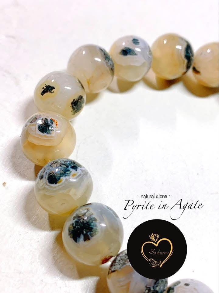 PYRITE in Agate