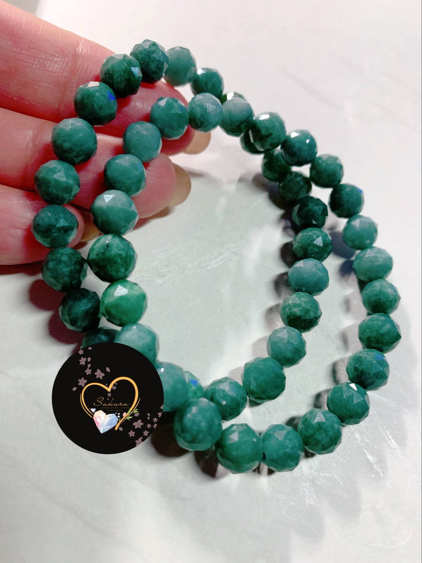 Blue JADE Faceted Cut Bracelet
