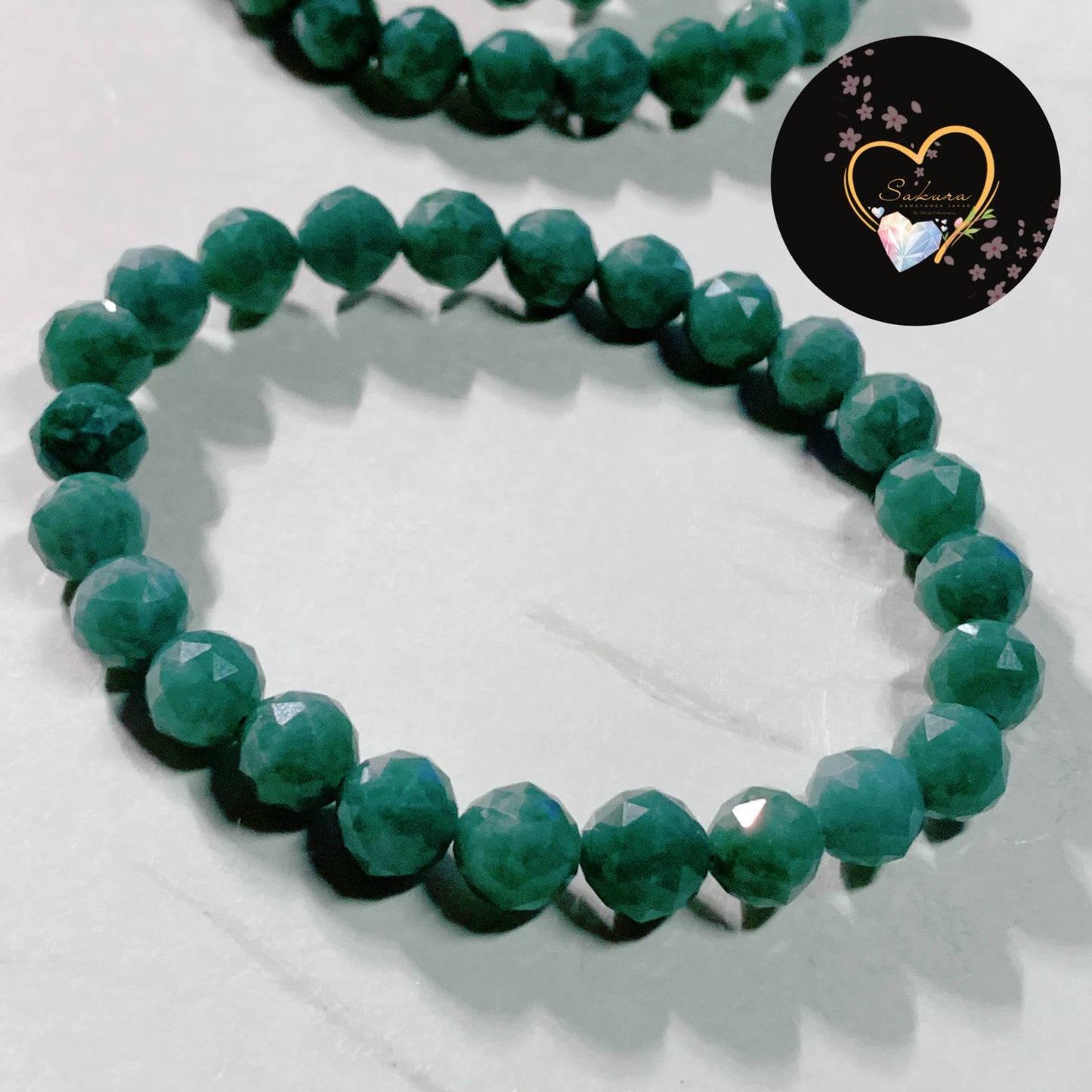 Blue JADE Faceted Cut Bracelet