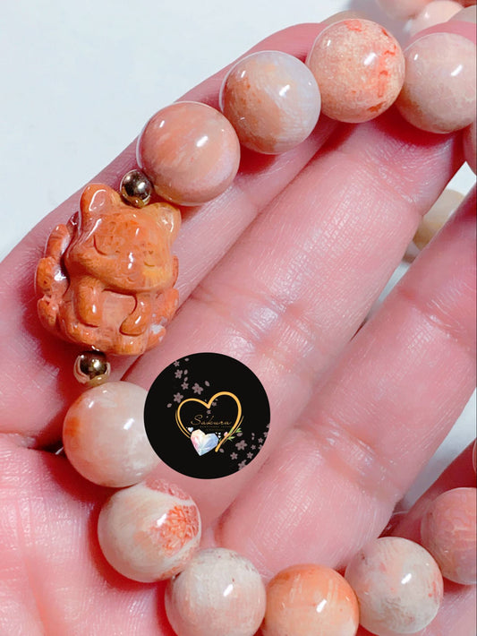 FOSSIL CORAL 🪸 Bracelet 9TAilFOX 🦊 Charms Bracelet