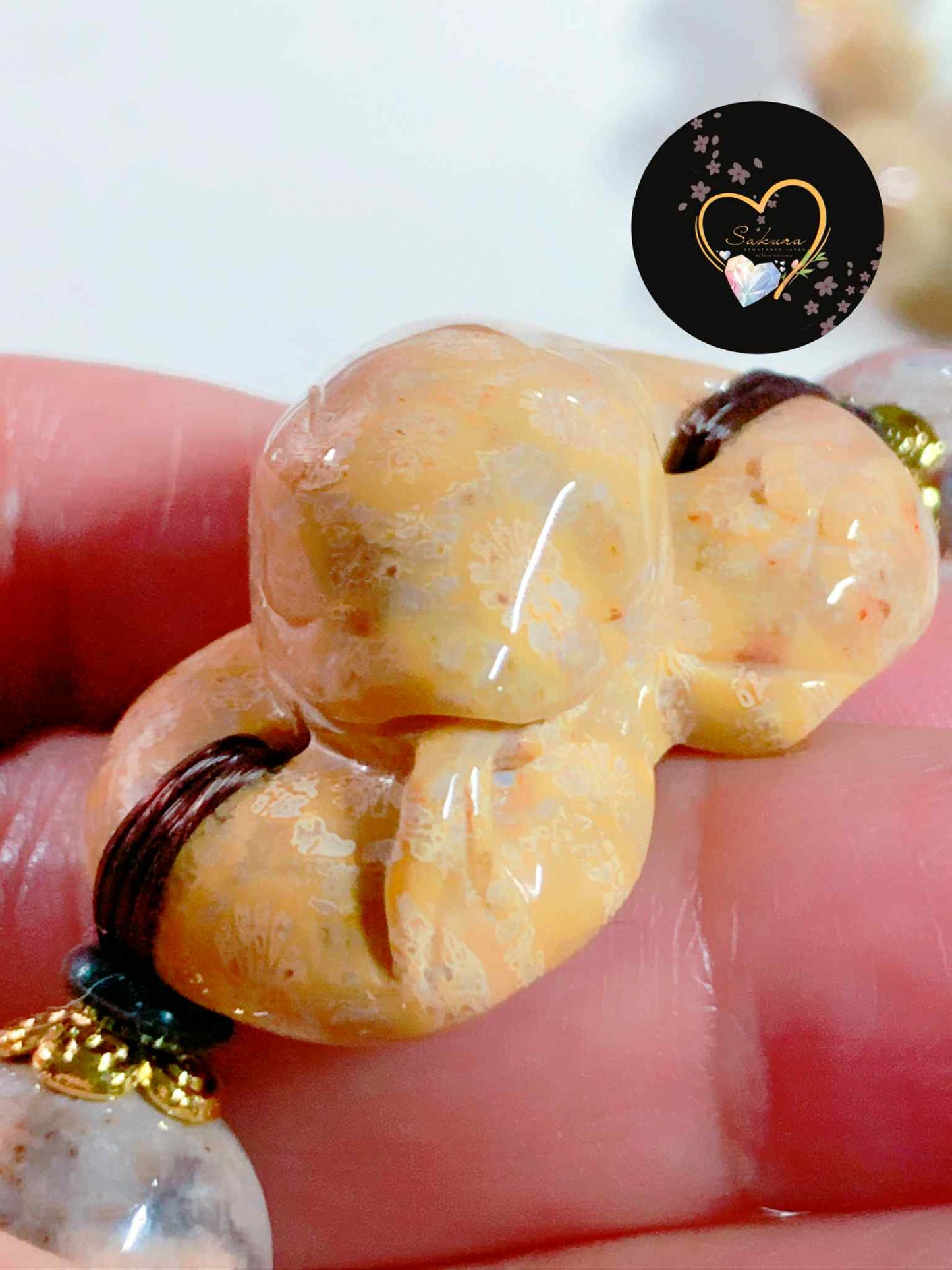 Fossil CORAL🪸 SNAKE Carving Charms Bracelet ( desabure by: iMSAKURA )