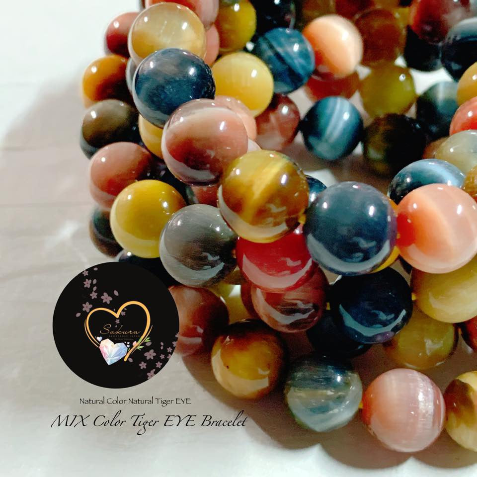 Natural MARUCHI Color Tiger 🐅 Eye Bracelet ( NO Enhancement )