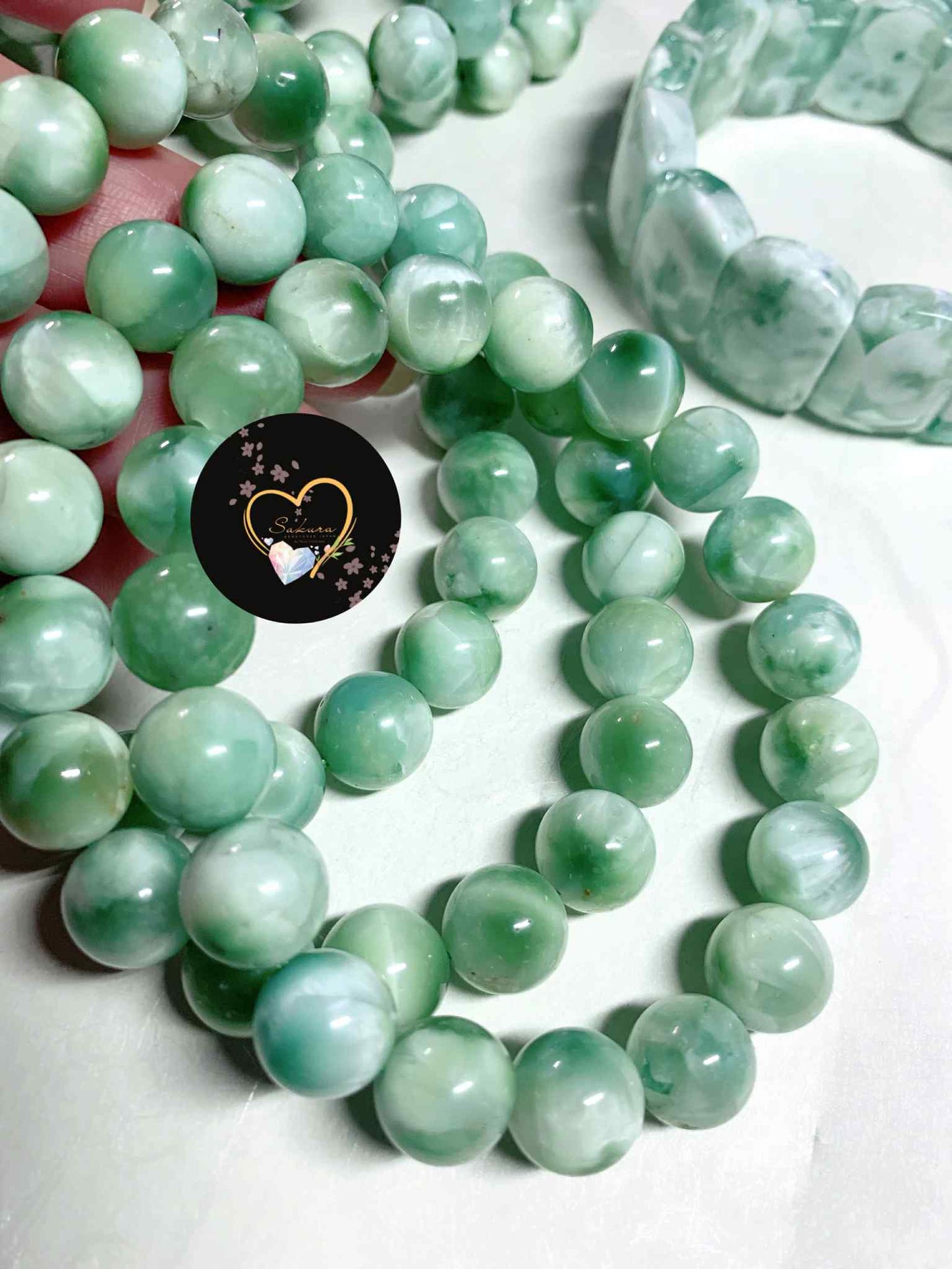SNOWFLAKE Jade / GREEN LARIMAR