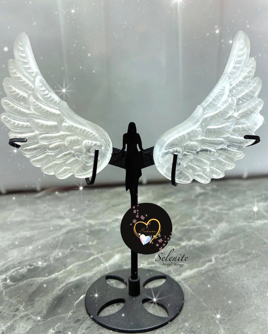SELENITE Wings w/ lady stand