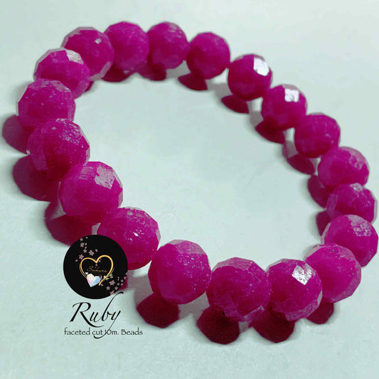 Natural Raw Stone Natural RAW RUBY Bracelet ~rare~ ( NO HEAT TREATMENT )