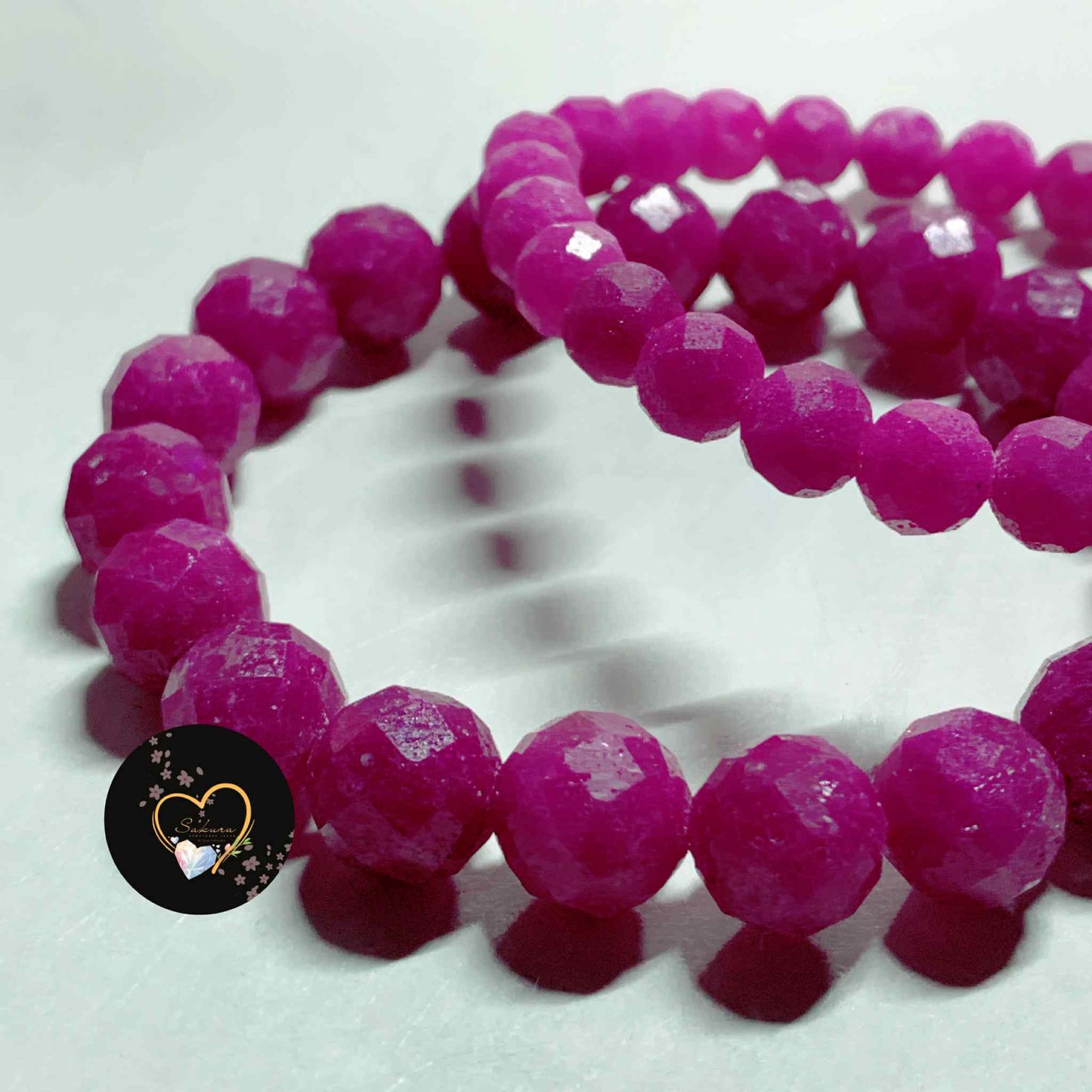 Natural Raw Stone Natural RAW RUBY Bracelet ~rare~ ( NO HEAT TREATMENT )