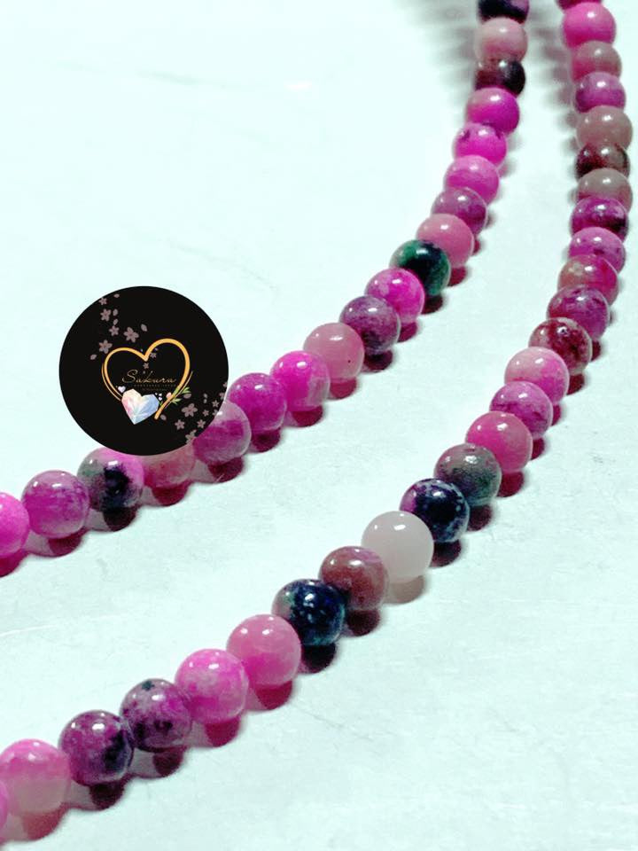 Natural COBALTO IN CALCITE s925 Necklace