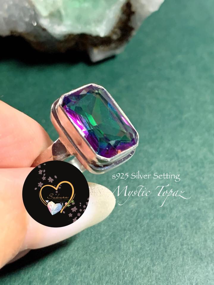 MYSTIC TOPAZ Ring s925 SILVER Setting
