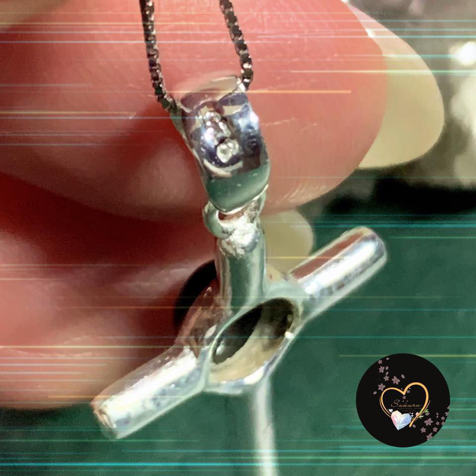 BLACK ONYX CROSS s925 Necklace Pendant