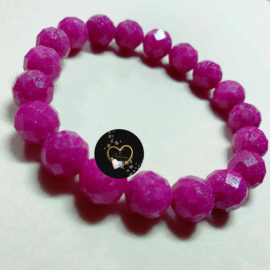 Natural Stone Natural RAW RUBY Bracelet ~rare~ ( NO HEAT TREATMENT )