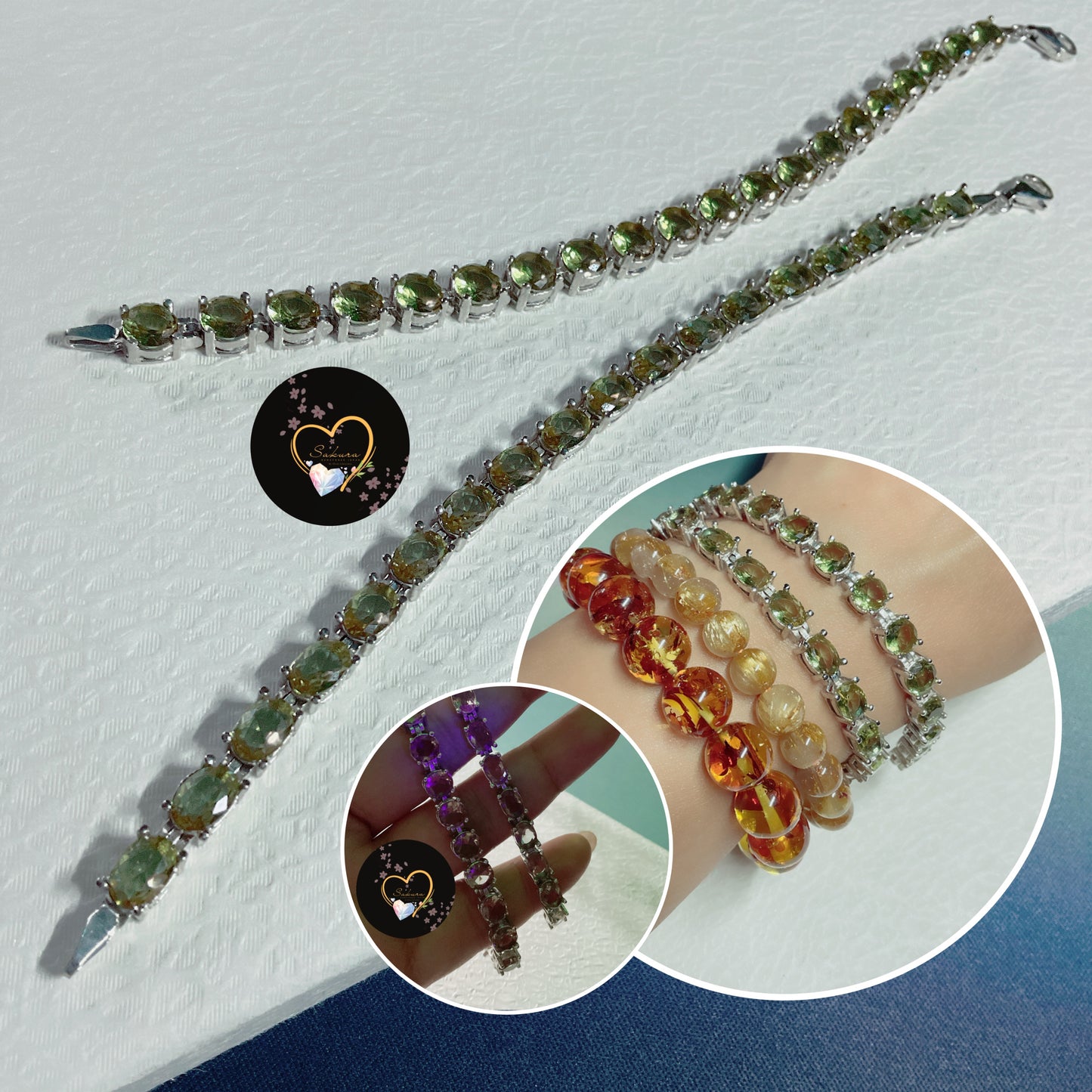 s925 Silver Natural Color-Change Gemstone ZULTANITE Bracelet Oval Cut