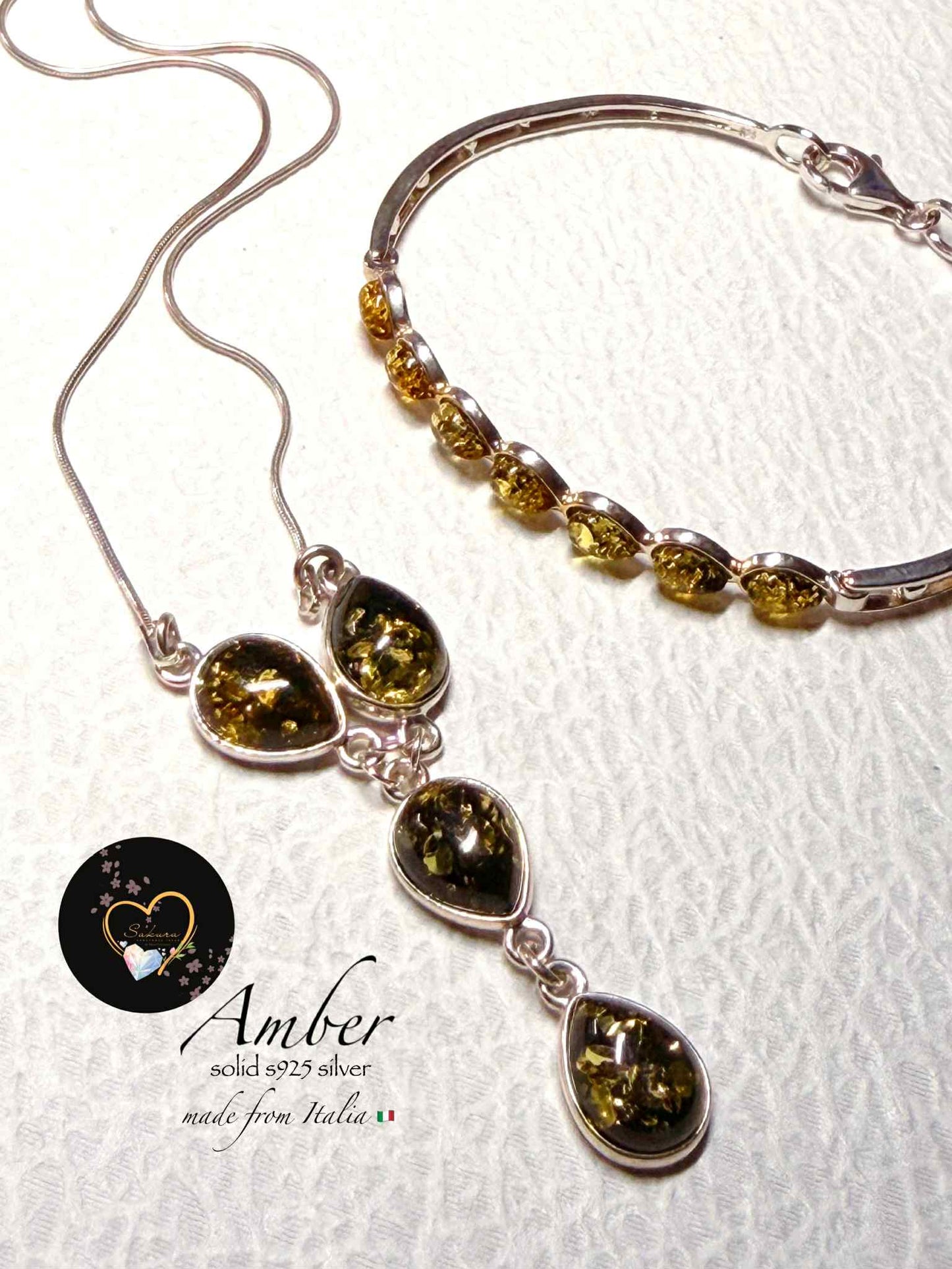 s925 Silver MIX Colors Natural Baltic Amber Bracelet