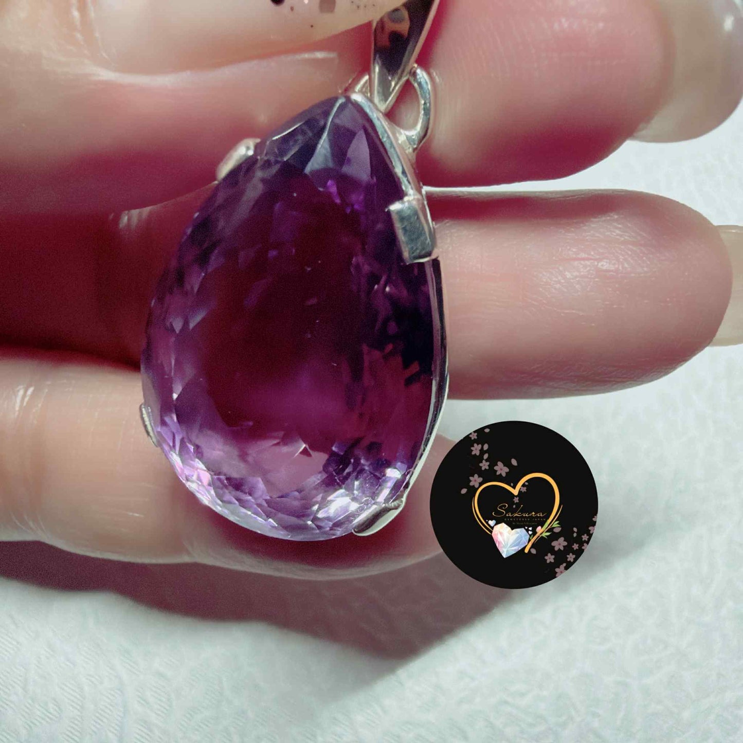 s925 Silver Natural Stone Amethyst Jewelry SET