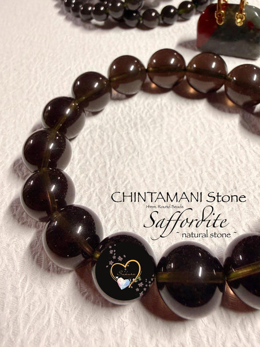 Natural Stone CHINTAMANI ( Saffordite ) Bracelet